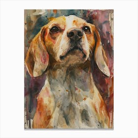 Beagle Watercolor Painting 3 Canvas Print