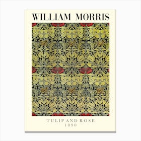 William Morris Tulip And Rose Canvas Print