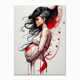 Bloody Woman Canvas Print