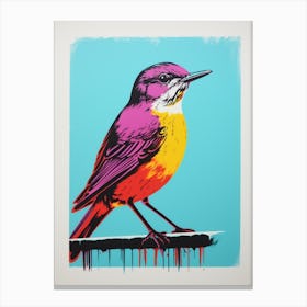 Andy Warhol Style Bird Dipper 2 Canvas Print