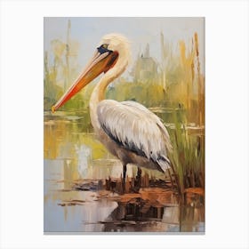 Bird Painting Brown Pelican 2 Canvas Print