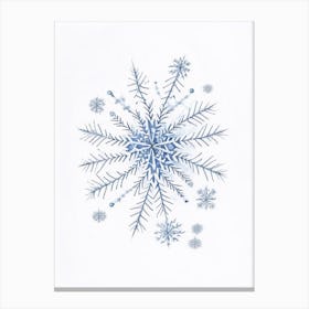 Unique, Snowflakes, Pencil Illustration 2 Canvas Print
