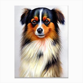 Papillon Watercolour dog Canvas Print