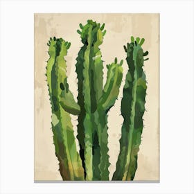 Devils Tongue Cactus Minimalist Abstract 1 Canvas Print