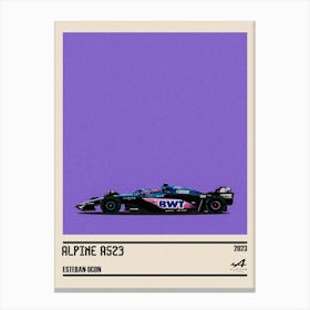 Alpine A523 Renault F1 Bwt 3° Gp Monaco 2023 Esteban Ocon Canvas Print