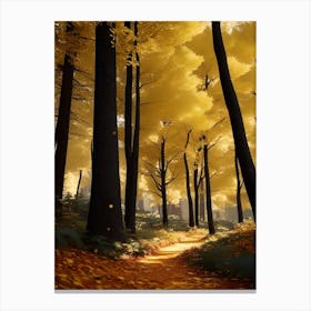 Autumn Trees In The Forest 5 Canvas Print