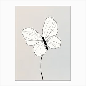 Butterfly Line Art Abstract 3 Canvas Print