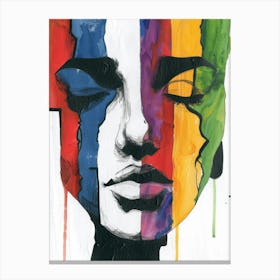 Rainbow Face Canvas Print