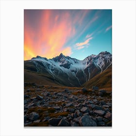 Sunset In The Mountains 45 Canvas Print