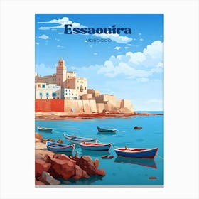 Essaouira Morocco Coastal Travel Art Canvas Print