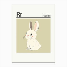 Animals Alphabet Rabbit 3 Canvas Print