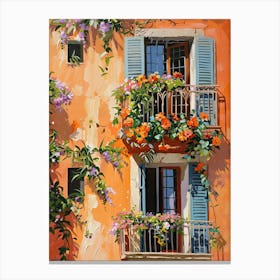 Balcony Painting In Livorno 3 Canvas Print