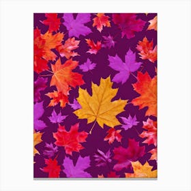 Abstract Autumnal Wallpaper Featuring A Vivid Top View Of An Oak And A Maple Tree Their Branches Ab 2 Canvas Print