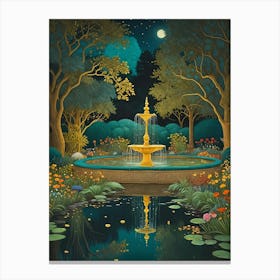 Midnight Magic Fountain no2 Canvas Print