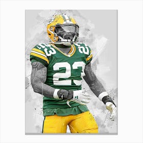 Jaire Alexander Green Bay Packers Canvas Print