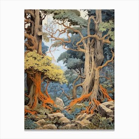 Vintage Jungle Botanical Illustration Ylang Ylang Tree 3 Canvas Print