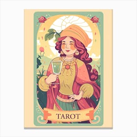 Tarot Card Girl Canvas Print