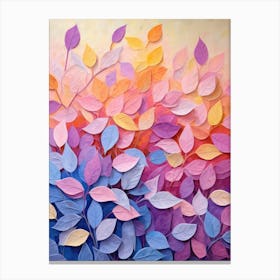 Pastel Leaves Painting 1 Canvas Print