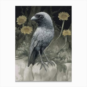 Dark Gothic Crow 6 Canvas Print