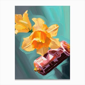 A Daffodil Oil Painting 4 Canvas Print