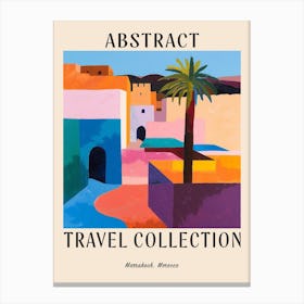 Abstract Travel Collection Poster Marrakech Morocco 7 Canvas Print