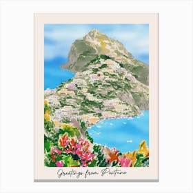 Greetings From Positano  Canvas Print