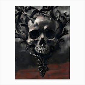 Skull And Vines Canvas Print