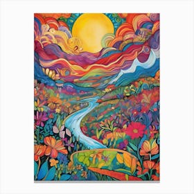 Sunrise In The Valley-Reimagined Canvas Print