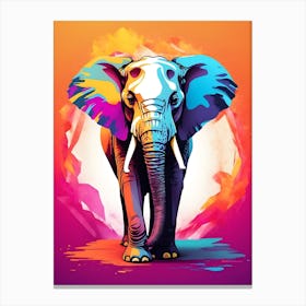 Colorful Elephant 2 Canvas Print