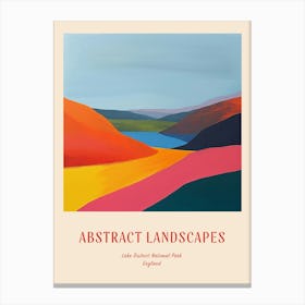 Colourful Abstract Lake District National Park England 1 Poster Canvas Print