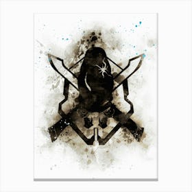 The Legendary Halo Watercolor Canvas Print