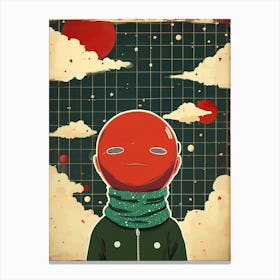 Red Head In Space Canvas Print