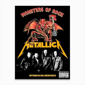 Monsters Of Rock Metallica Metal Wall Sign Poster Canvas Print