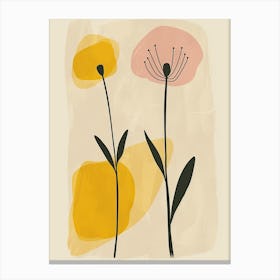 Two Yellow Flowers 2 Canvas Print