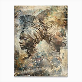 African Ethnic Tribal Illustration Art 17 Canvas Print