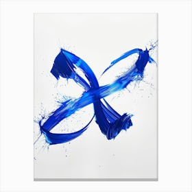 Blue Paint Splash Canvas Print