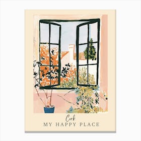 My Happy Place Cork 1 Travel Poster Canvas Print