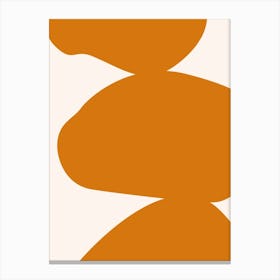 Abstract Bauhaus Shapes 2 Orange Canvas Print