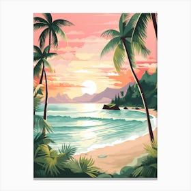 A Canvas Painting Of Anse Source D Argent, Seychelles 2 Canvas Print