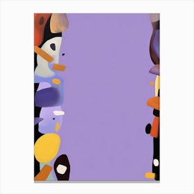 Purple Terrazzo Abstract Canvas Print