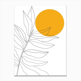 Sun And Leaf Canvas Print