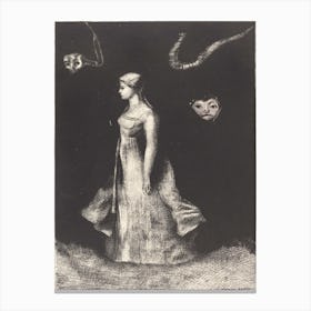 Haunting (Obsession), (1894), Odilon Redon Canvas Print
