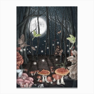 Midnight Magic Forest Canvas Print