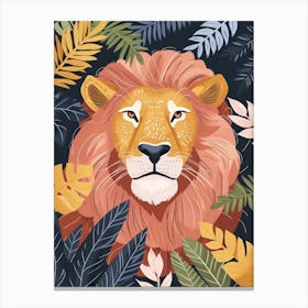 African Lion Symbolic Imagery Illustration 1 Canvas Print