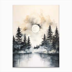 Watercolour Painting Of Black Forest   Germany 0 Canvas Print