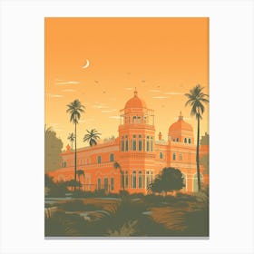 Lahore Pakistan Travel Illustration 4 Canvas Print