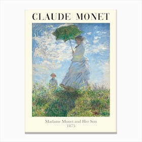 Claude Monet Madame Monet And Her Son Canvas Print