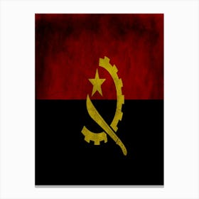 Angola Flag Texture Canvas Print