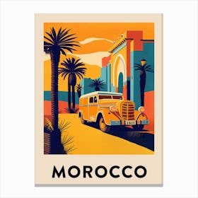 Morocco 2 Vintage Travel Poster Canvas Print