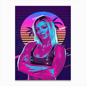 Mandy Rose 80s Retro Canvas Print